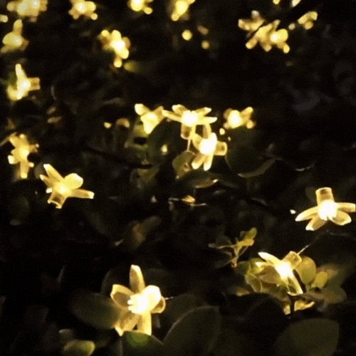 Guirnalda Solar Flores LED